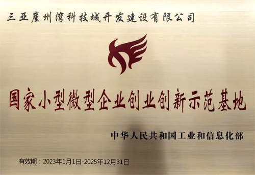 国家小型微型企业创业创新示范基地
