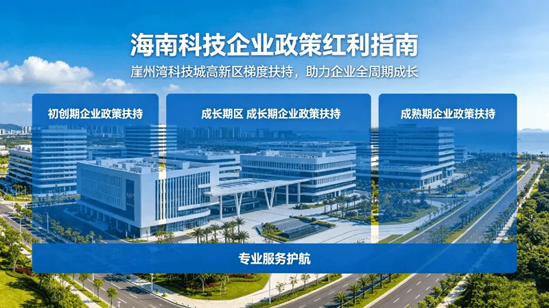海南科技企业政策红利指南｜崖州湾科技城高新区梯度扶持，助力企业全周期成长