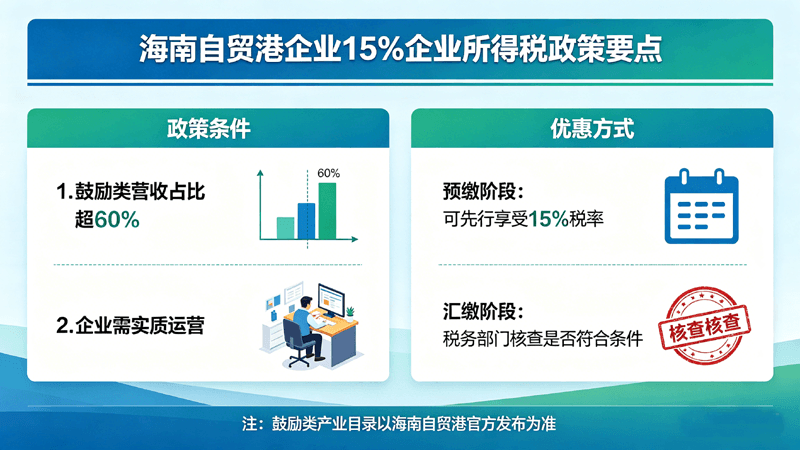 企业怎么享受15%企税的条件？